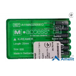 Інструмент ручний K-Reamers M-Access №8, 25 мм (Dentsply Maillefer), 6 шт./пак.